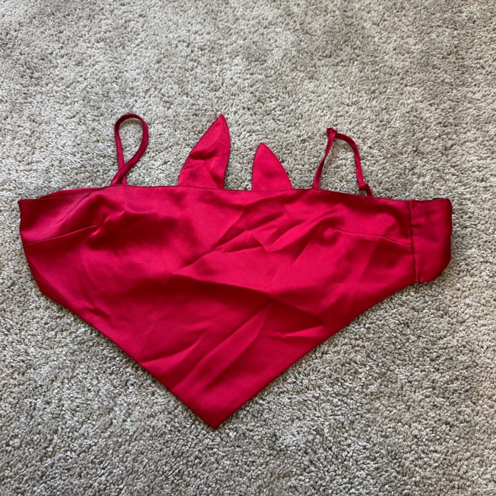 Satin Red Top